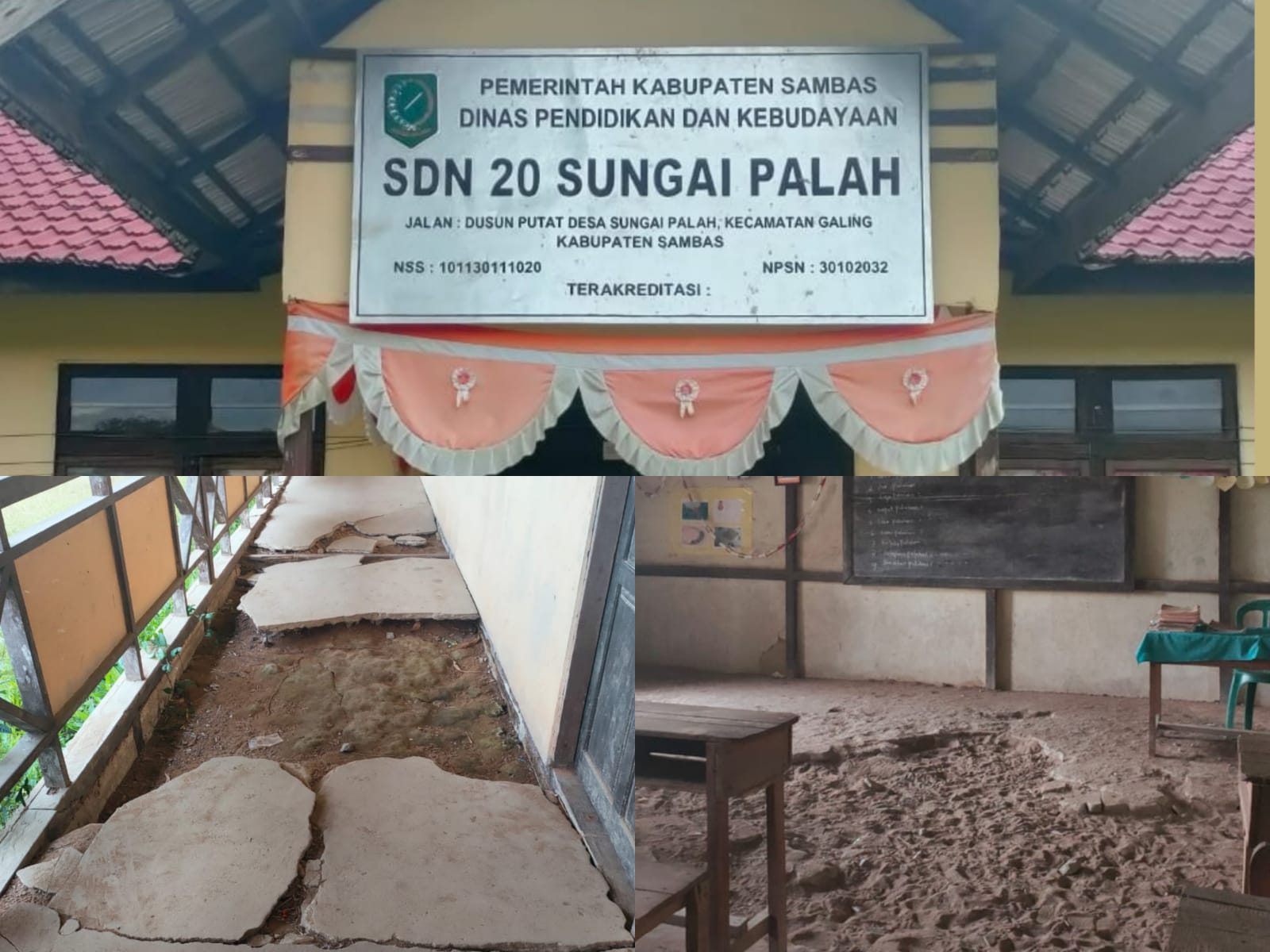 SDN 20 Sungai Palah, Kecamatan Galing./Klik Sambas Media