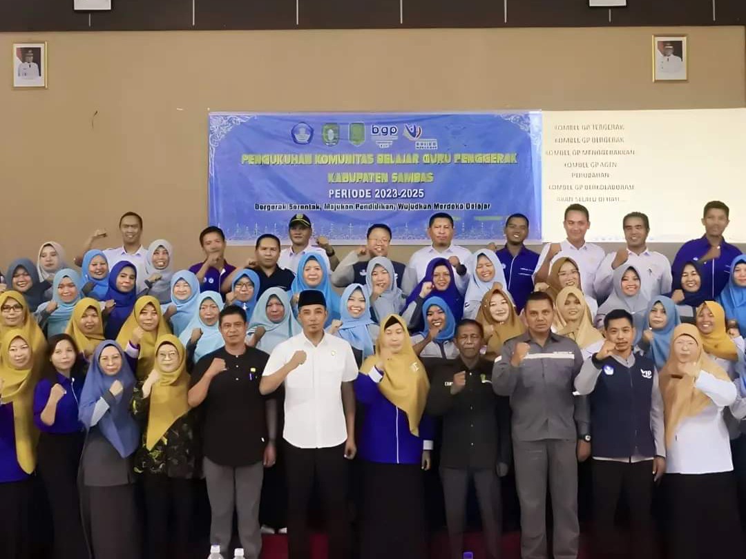 Ciptakan Profesional Guru Berkelanjutan, Guru Penggerak Kabupaten Sambas Periode 2023-2025 Dikukuhkan